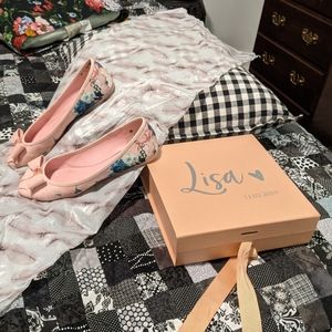 Ted Baker pink bow flats